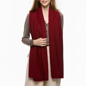 NWT la Maglieria di Daisy Wool Maroon Scarf Shawl